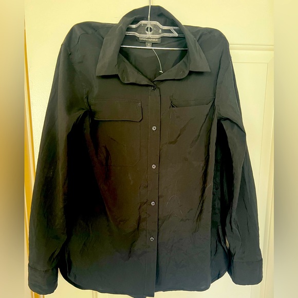 NWOT Black Banana Republic Button-up Shirt - Picture 1 of 5